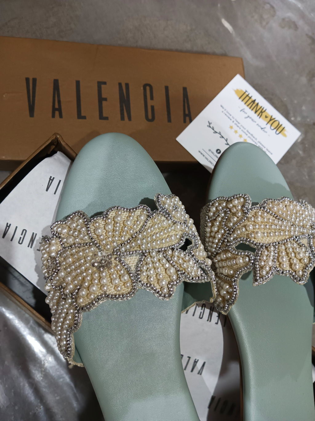 Crystal Embroidery Pearl Slipper