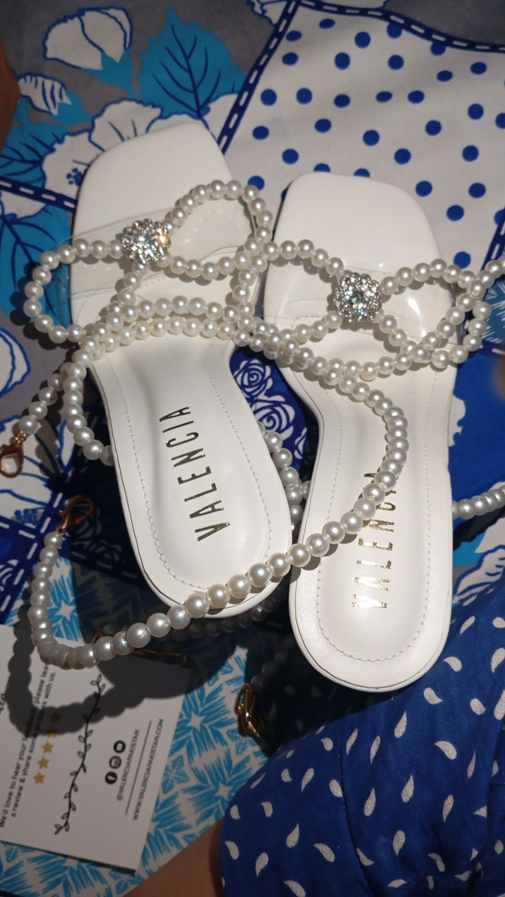 Crystal Pearl Ankle Heel