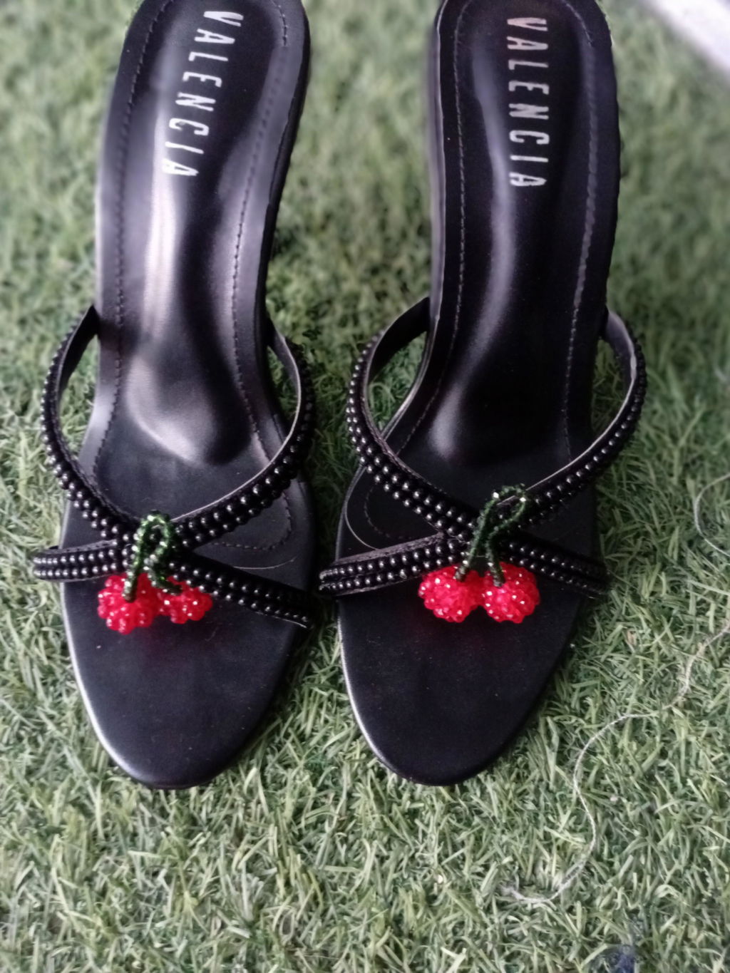 Cherry Rhinestone Heel