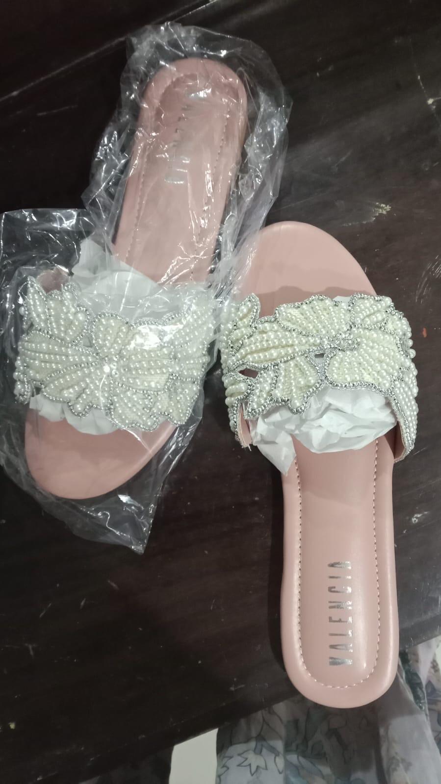 Crystal Embroidery Pearl Slipper