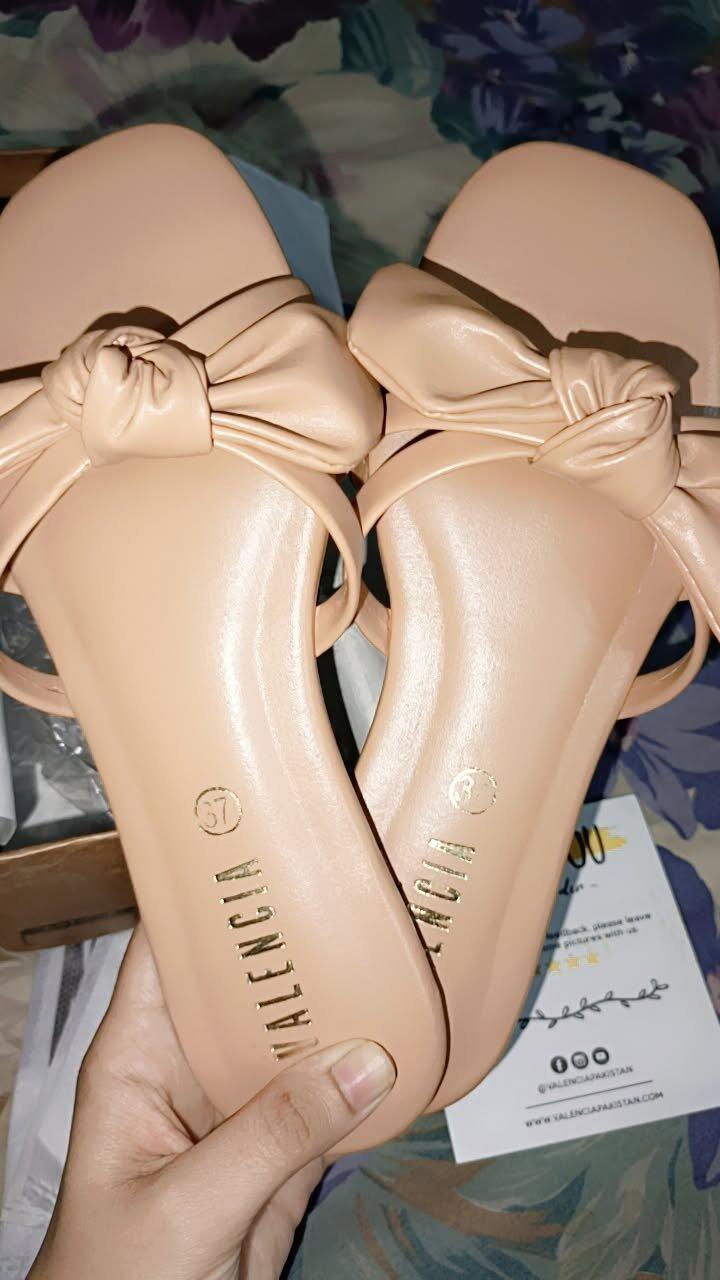 Nude Bow Slipper