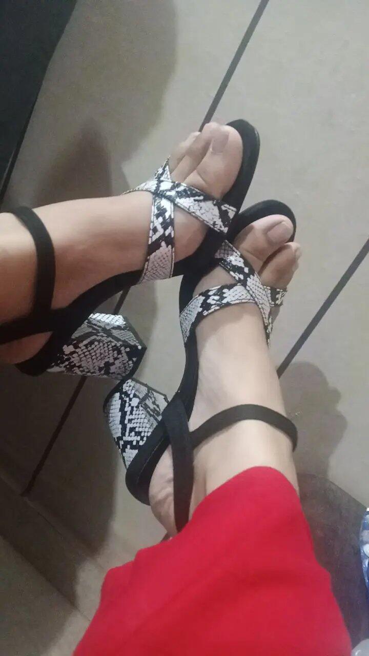 Snake Charcoal Block Heel