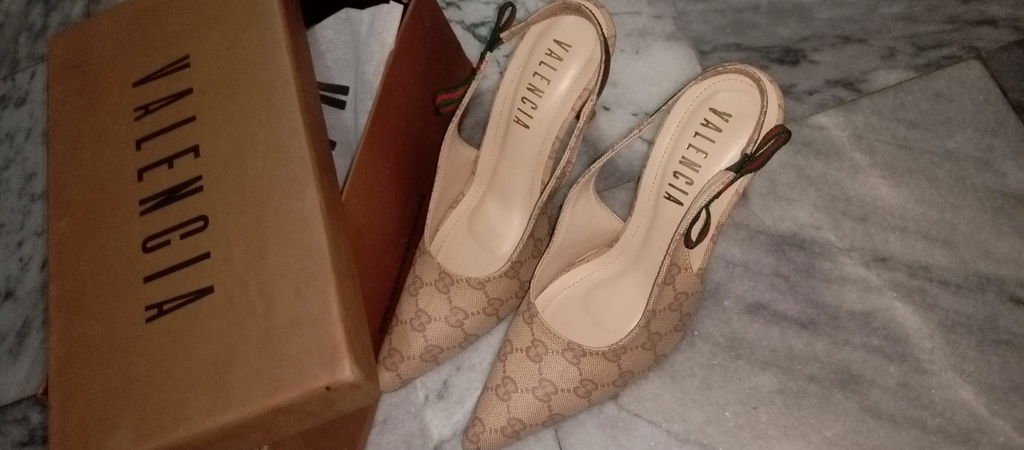 GG Canvas Slingback Heel