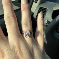 3.20 CT Pear Solitaire Moissanite Engagement Ring