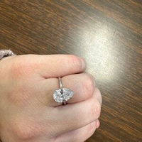 3.20 CT Pear Solitaire Moissanite Engagement Ring