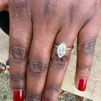 Stunning 2.0 CT Marquise Cut Moissanite Engagement Ring with Solitaire Design
