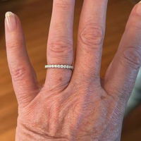 0.36 Round Cut Full Eternity Moissanite Bridal Wedding Band