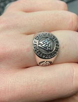 Viking Ring - Silver Valknut Symbol