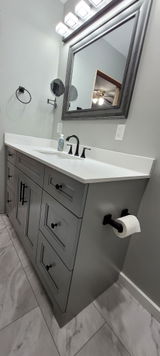 Hampton 54" Solid-Wood Vanity with Quartz Countertop