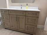 Hampton 54" Solid-Wood Vanity with Quartz Countertop