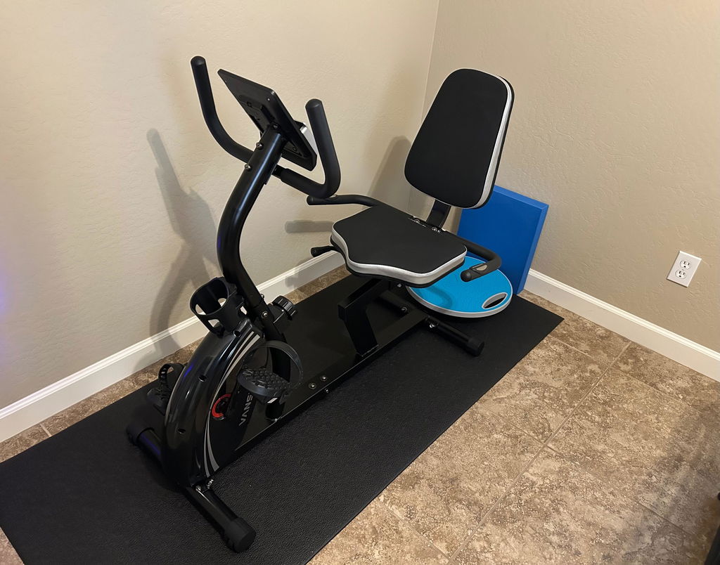 Vanswe recumbent bike in a customer's home