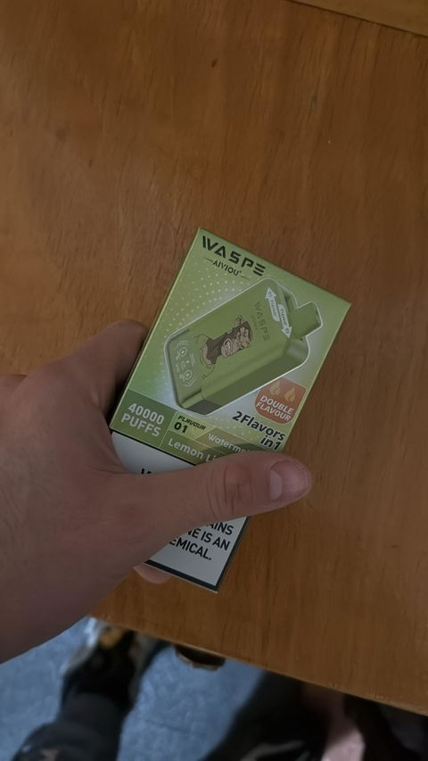 Vaper 40.000 Puffs con pantalla led - Recargable Tipo C sabor helado de Sandía + Lima Limón - Larga Duración y Doble Sabor (Sin Nicotina)