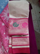 Silk Blend Nauvari Paithani Saree – 9 Yard Kashta Saree with Copper Zari Butti & Peacock Pallu | Wedding Wear