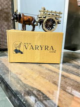 Bullock Cart Showpiece, Brass metal, Vintage Home Decor | VARYRA