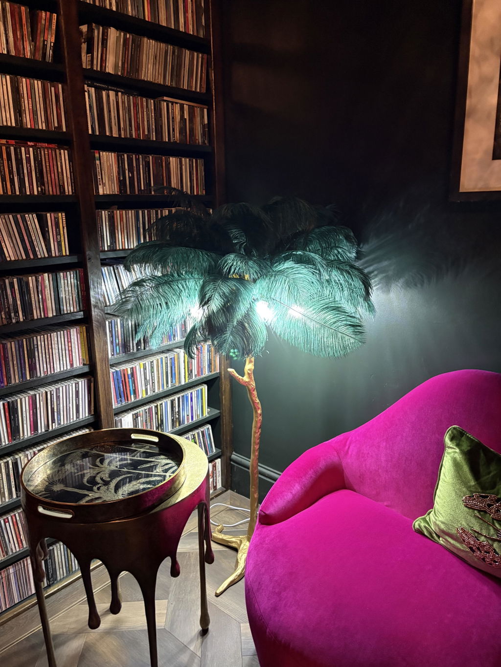 Ostrich Feather Floor Lamp Luxury, 16 Colors/Resin