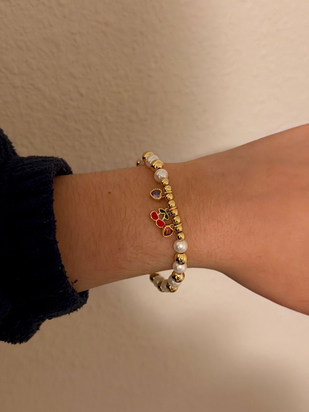 Cherry Pearl Bracelet