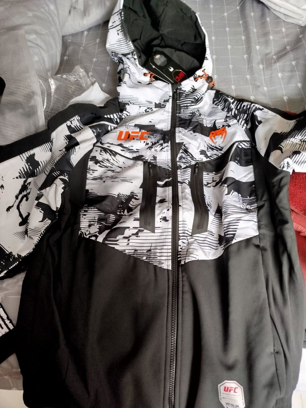 Men's UFC Zenith by White Authentic Fight Week Zip Hoodie -