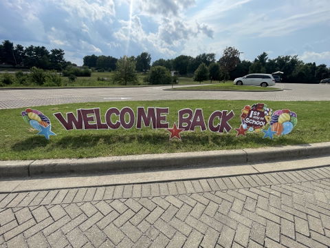 Welcome Back First Day of School Yard Card Signs - 12 pc set
