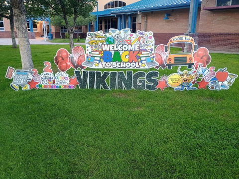 Welcome Back to School Oversized Yard Decorations - 6 pc set