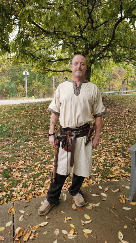 Twin Leather Viking Weapons Belt | 2-1 Brown Detachable Design