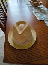 Jonas Toyo Straw Stingy Brim Fedora Hat