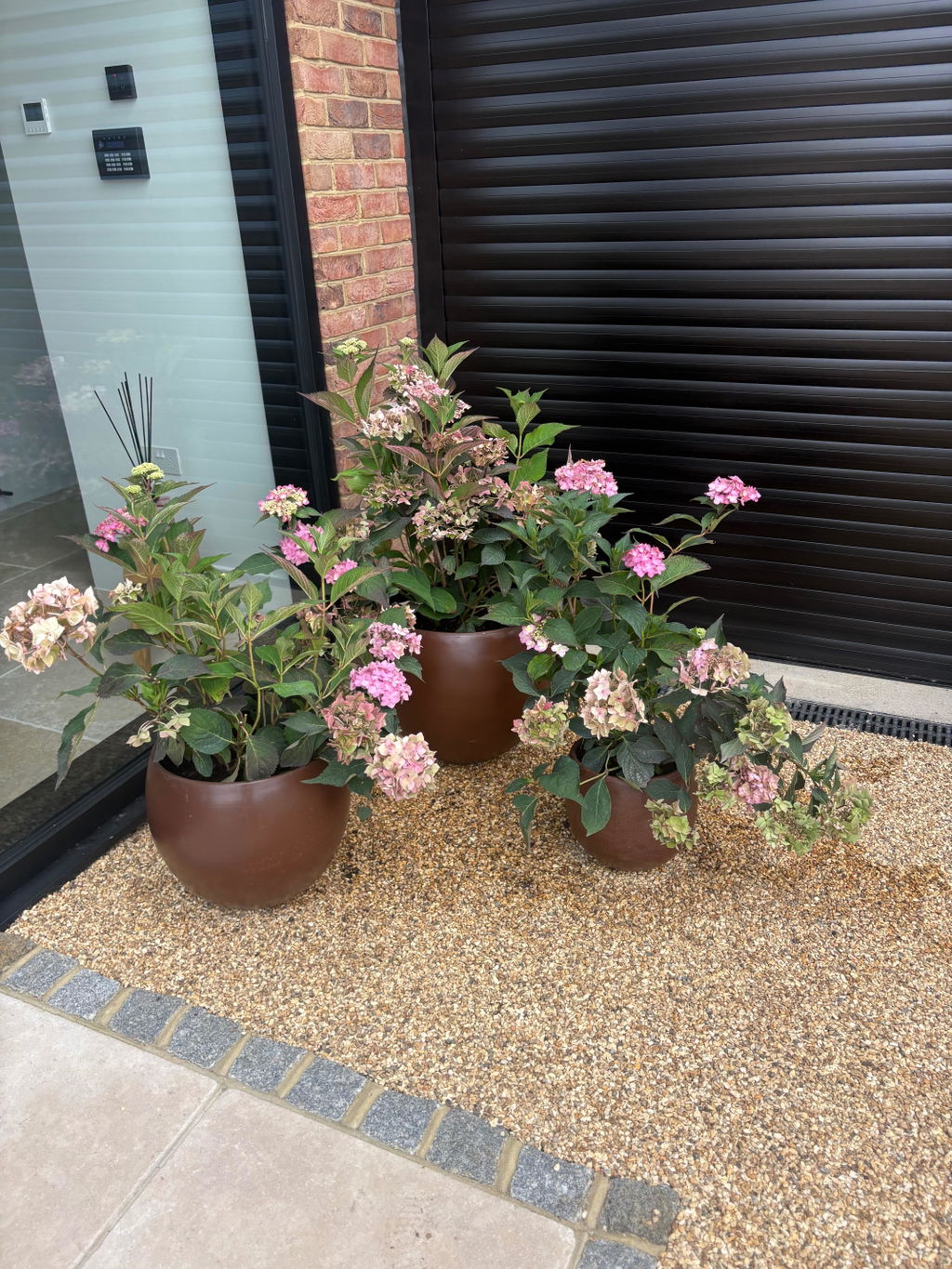 Rusty Iron Globe Planters - Set of 3