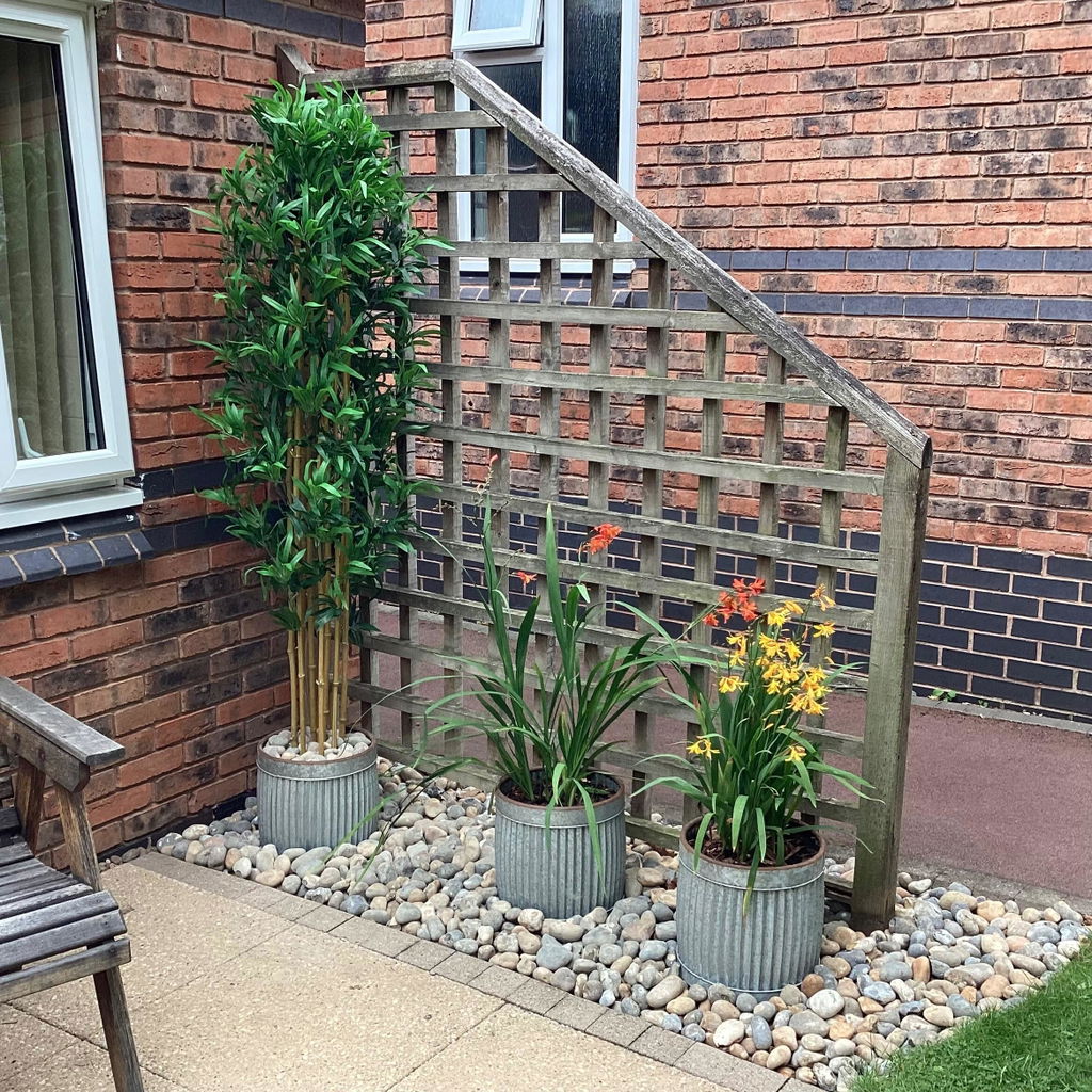 Galvanised Dolly Tub Planter