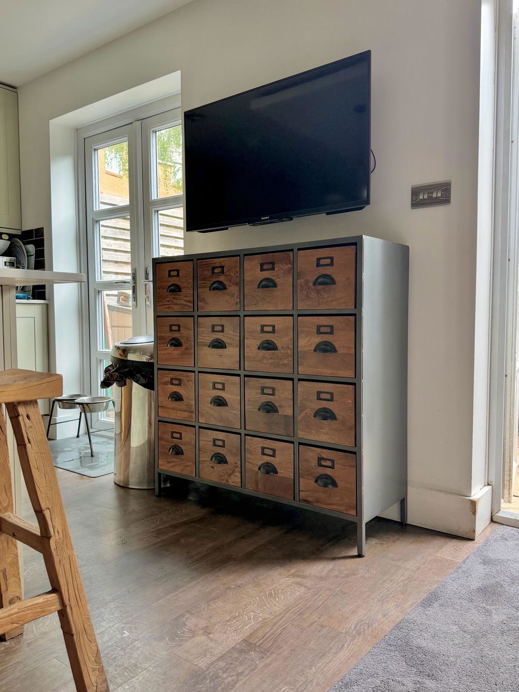 Industrial Apothecary Drawer Unit