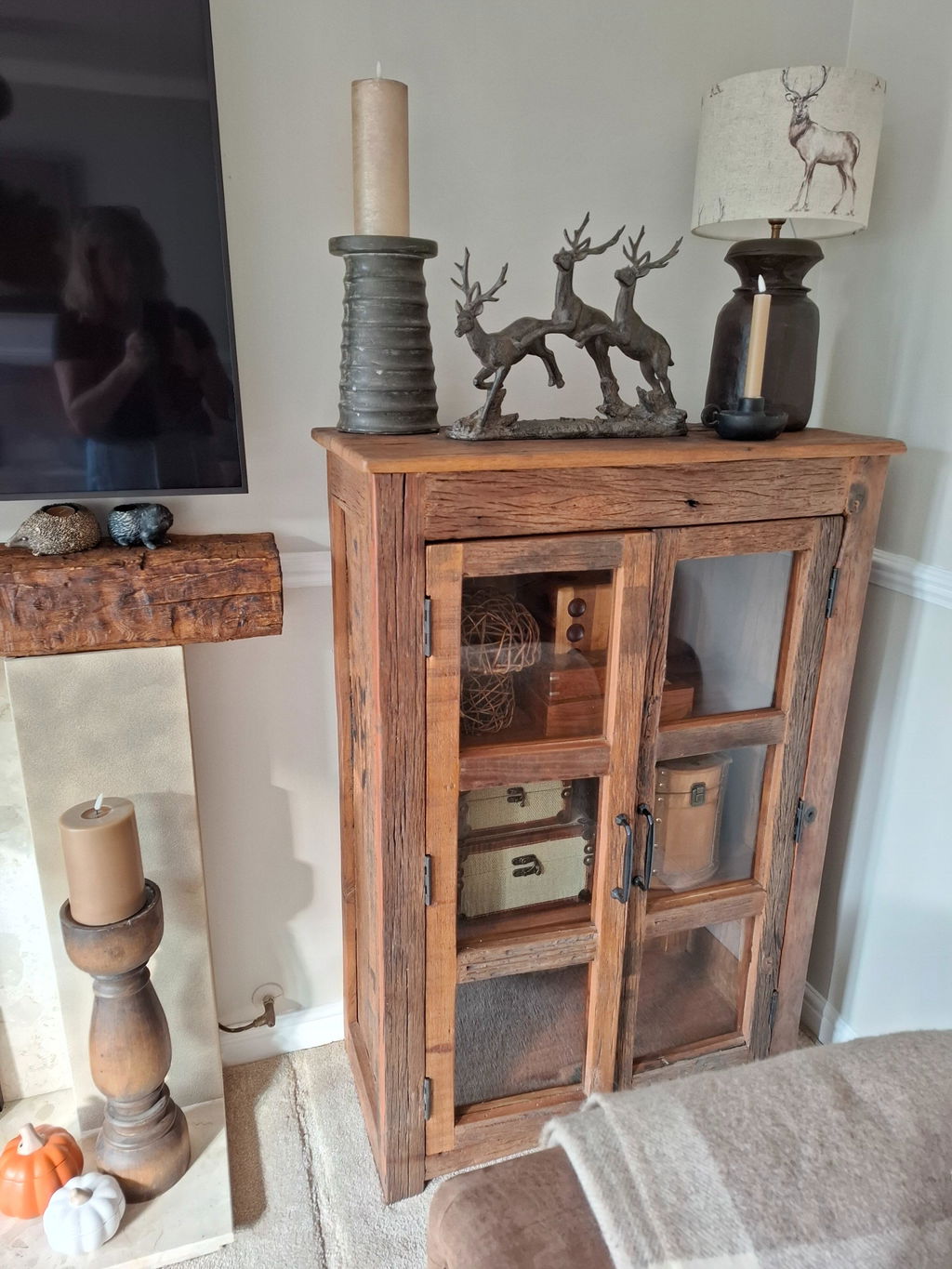 Lakdi Reclaimed Wood Low Display Cabinet