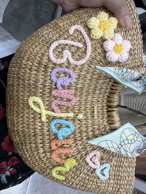 Personalized Handmade Straw Bag With Customizable Name