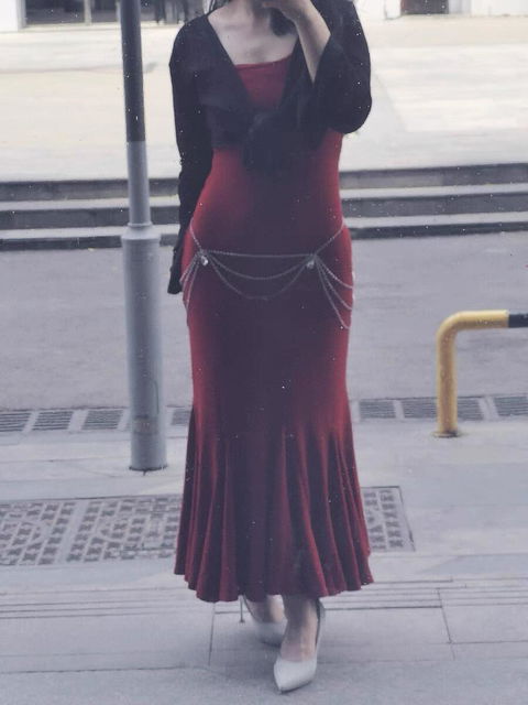 Elegant Backless Mermaid Dress