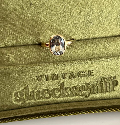 Ring Prasiolith facettiert 18KT