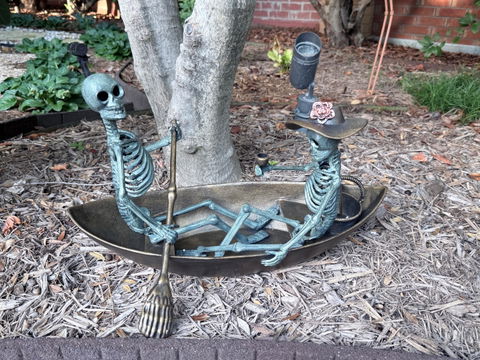 Rowing Through Eternity Garden Statue