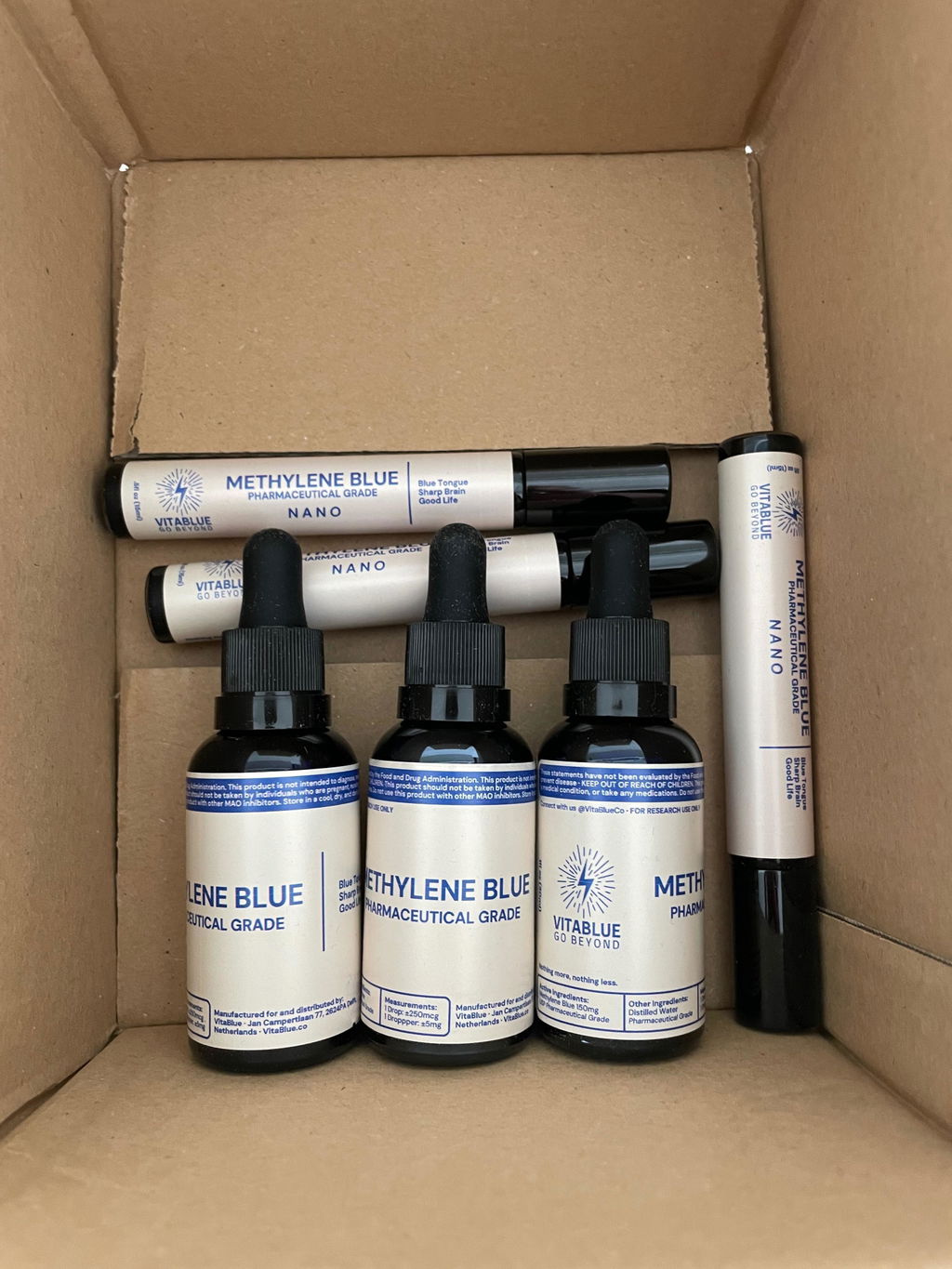 VitaBlue Methylene Blue Drops | 30ml | USP Grade