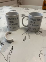 Kahvikuppi - Vittu mitä paskaa - valkoinen