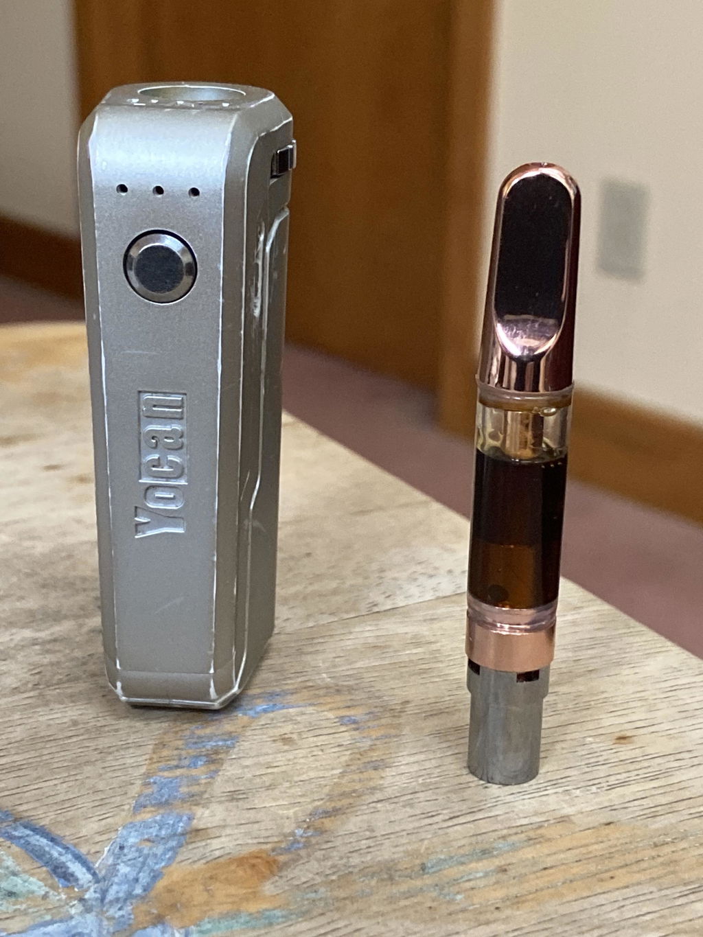 1mL 510 Screw Top Rose Gold Tip Vape Cartridge