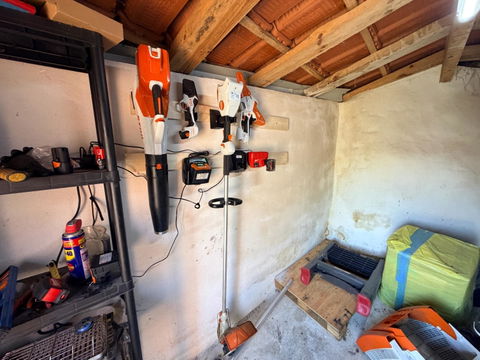 STIHL HSA26 Hedge Trimmer and Accessory Wall Mount