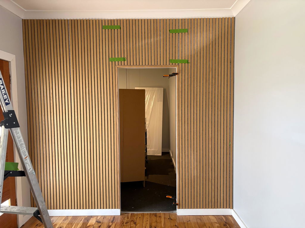 Oak (with Grey Felt) Wood Wall Panel