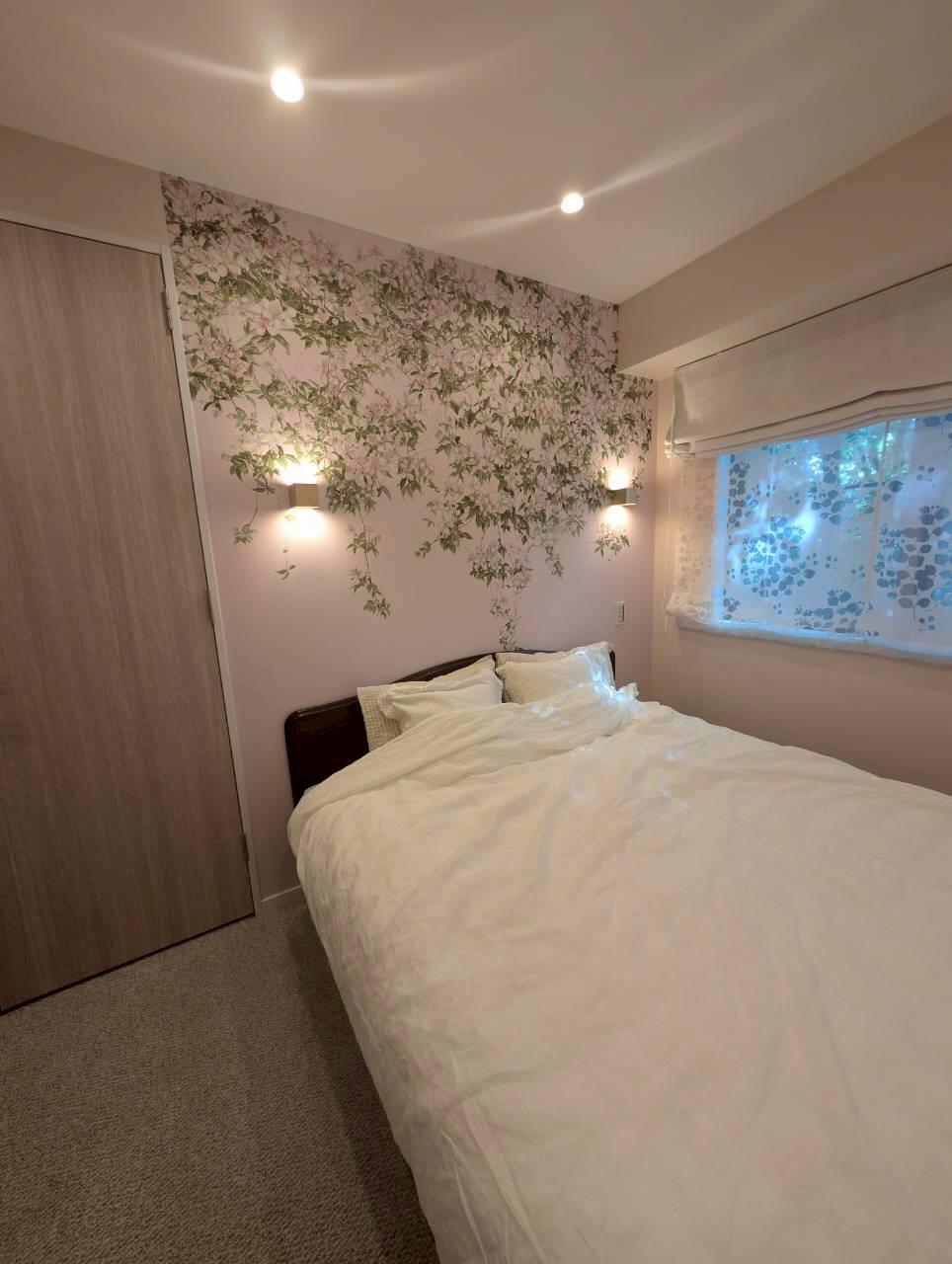 Sian Zeng / Clematis Mural Wallpaper / Pink ClemP 【3パネル1セット】