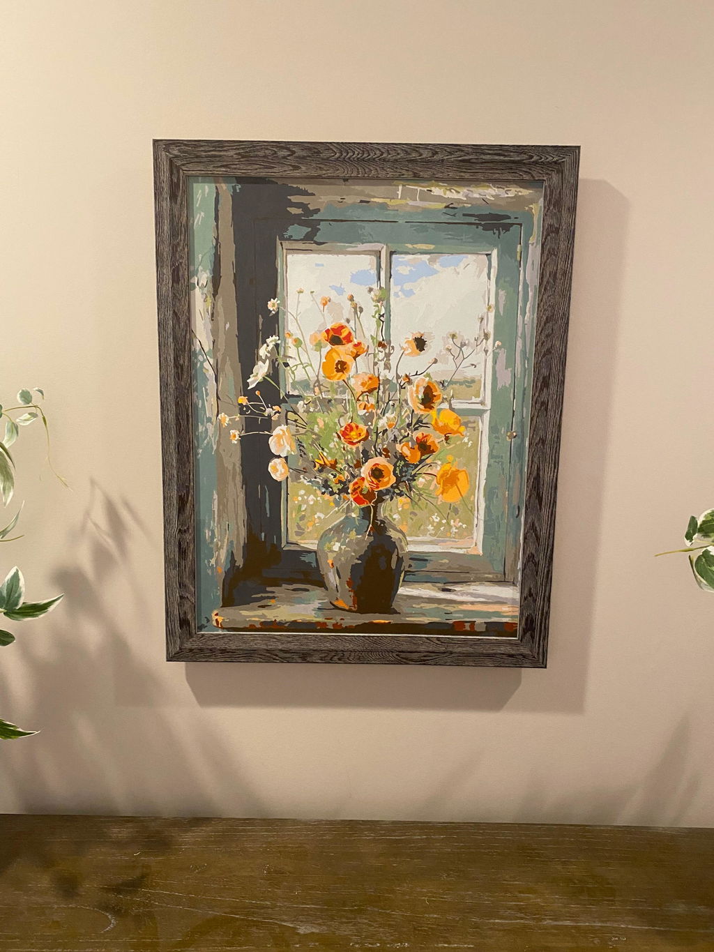 Wildflowers on a Rustic Windowsill | Paint by Numbers Kit