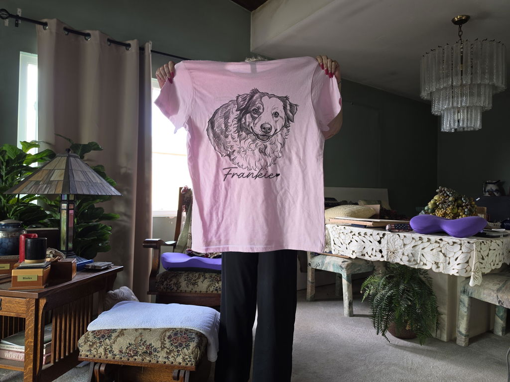 My wife cried happy tears when she got this! She lost her soul dog and while nothing will replace him, this gives her comfort.