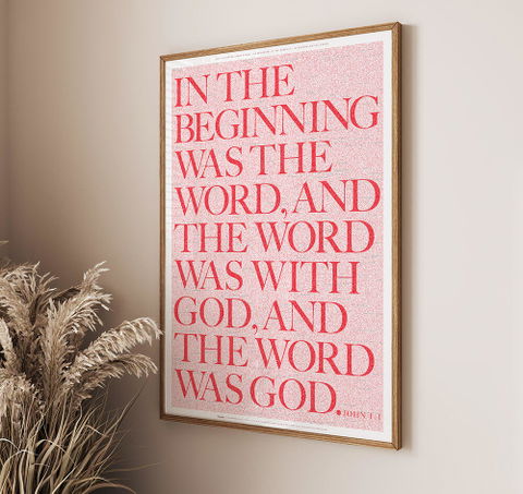 All The Words Jesus Spoke - PREMIUM Fine Art Poster - Scripture Red