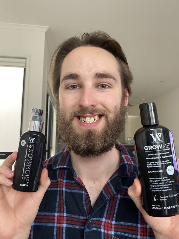 Shampoo for damaged hair results: customer photo shared by Daniel