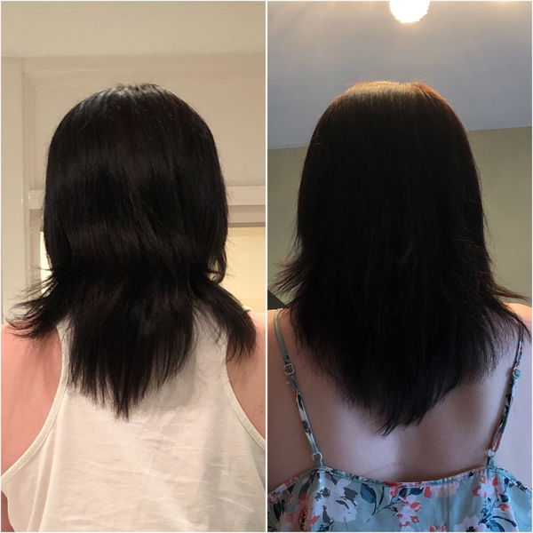 Shampoo for damaged hair results: customer photo shared by Catherine