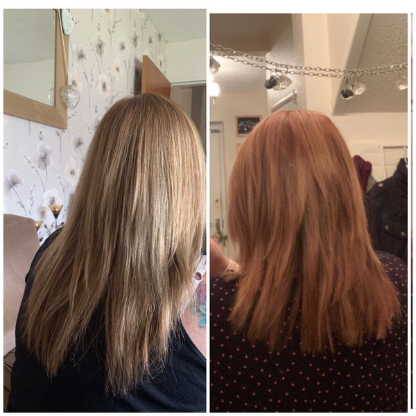 Shampoo for damaged hair results: customer photo shared by Yvonne