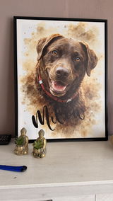 Personalisiertes Aquarell Portrait vom eigenen Haustier