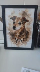 Personalisiertes Aquarell Portrait vom eigenen Haustier