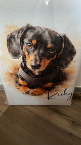 Personalisiertes Aquarell Portrait vom eigenen Haustier