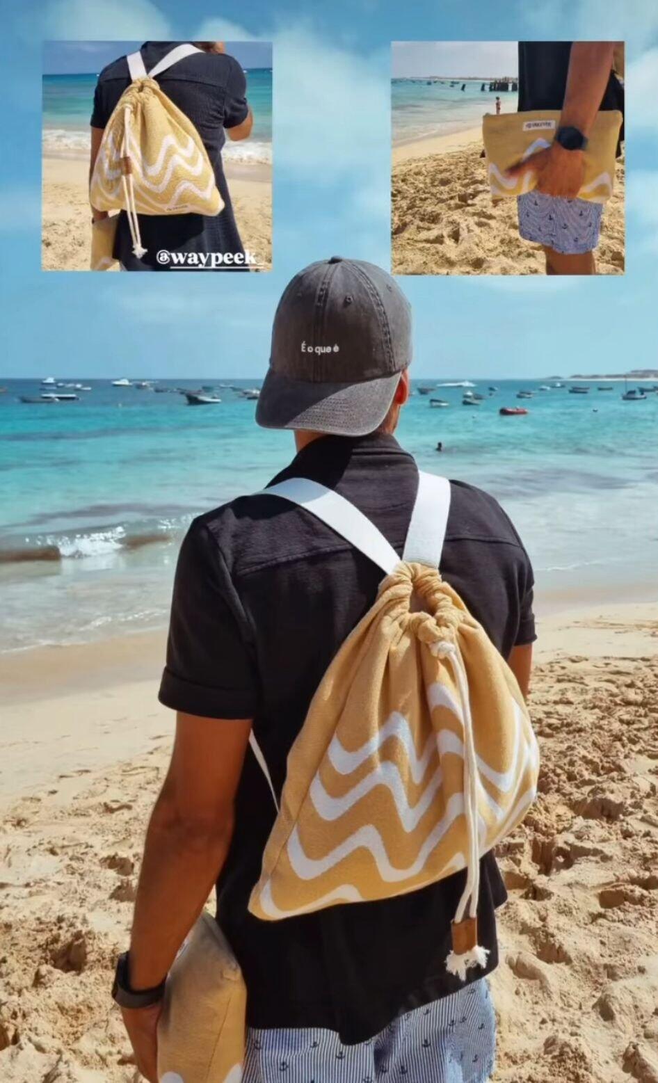 Mochila + Bolsa Mostarda