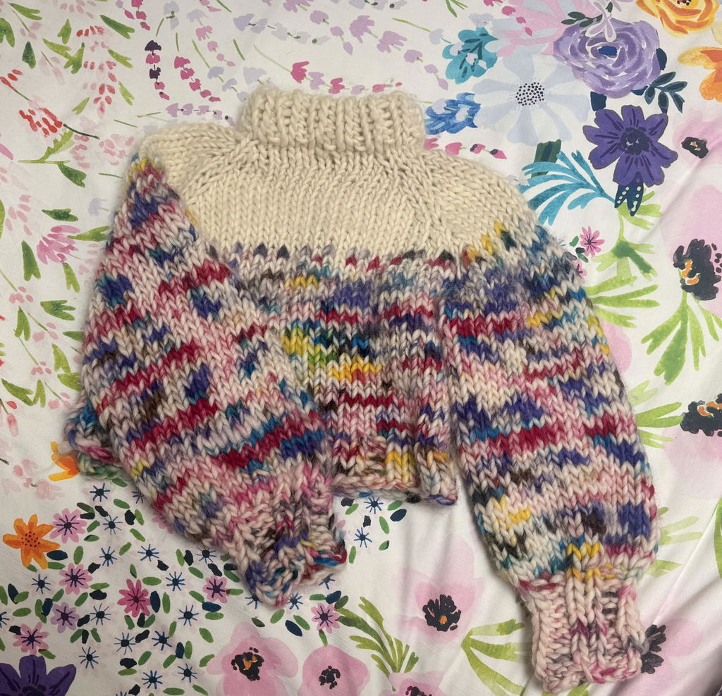 The Rainbow Sweater Kit x @paula.on.knits - Yummy Yarn Version